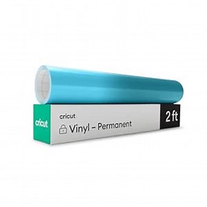 Cricut Cold-Activated, Color-Changing Vinyl – Light Blue/Turquoise, 2ft Roll of Permanent Vinyl (12'x24')