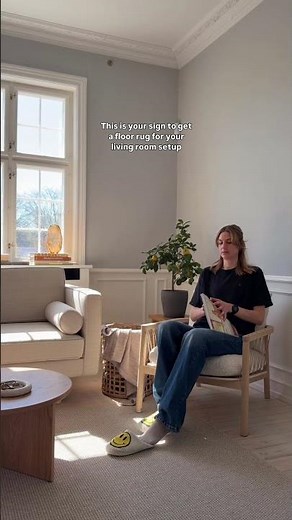 Add a floor rug to your living room setup