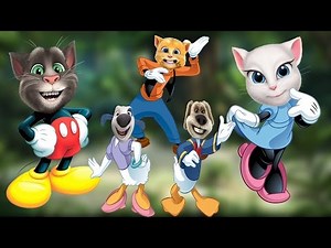 Talking Tom Transforms To Mickey Mouse Clubhouse Finger Family | Nursery Rhymes For Children