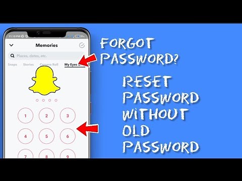 How to Reset my eyes Only password without old password on Snapchat