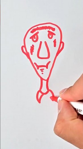 Poor man caricature impromptu drawing #drawing #art #shorts