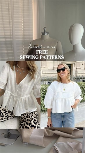 VIKTORIA CAMPBELL on Instagram: "Peplum top Free Sewing Pattern from Unfettered patterns✨ 🔍 you can find this pattern by searching its name or 1053 on the unfetteredpatterns.wordpress.com This pattern gives you a great foundation, and you can tweak it to match your style perfectly! The pictures are from Pinterest and serve as inspiration only🫶 #sewingblog #freesewingpattern #sewingforbeginners #freepatterns"