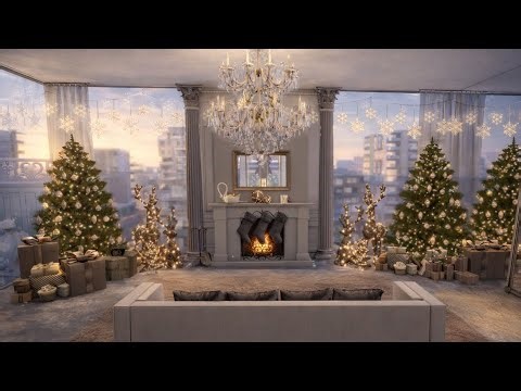 Christmas Glam Penthouse Tour ✨ | The Sims 4 Luxury Holiday Home 🏠 CC +Tray
