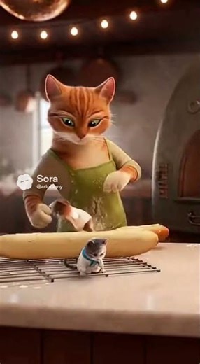 They Turned Baguettes into WEAPONS 😭😂🥖#catchef #funnycats #catshorts #catcomedy #gatos fofos