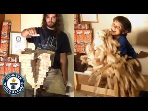 Jenga Tower Balancing On One Block World Record Broken Again