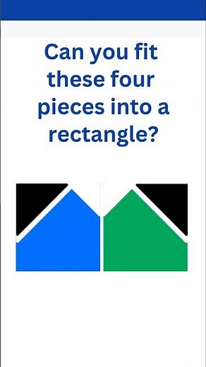 Visual Spatial Puzzle Challenge! Can You Fit These Specific Four Shapes into a Perfect Rectangle?