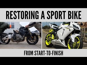 Restoring a Wrecked Honda CBR600RR Motorcycle Start to Finish in 4k!