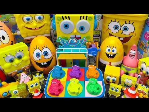 Ultimate SpongeBob Colorful Slime Pool & Toy Collection | Rainbow Kinetic Sand SpongeBob Molds & Egg