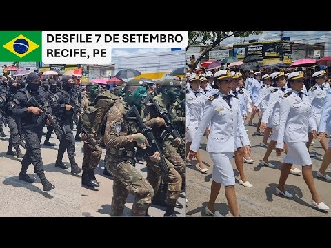 Military Parade Brazil's Independence Day - Recife, PE, Brazil [4K] 07.09.2025