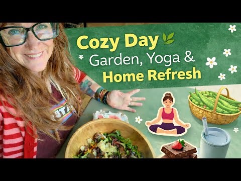 Cozy day in | garden peas, yoga, "healthy chocolate" and home refresh