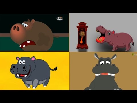 “Funny Hippo Accident! Clock Goes BOOM! 🕒💥Visual +bounce 🖌️ 