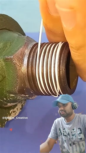 How to apply seal tape on thread #plumbingtime #diy #carpentry