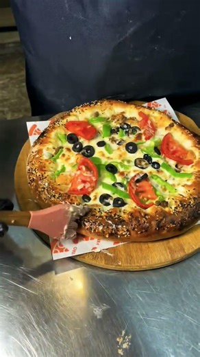 Cheese Burst Veg Pizza 🍕 Crispy Crust & Melty Cheese #shorts