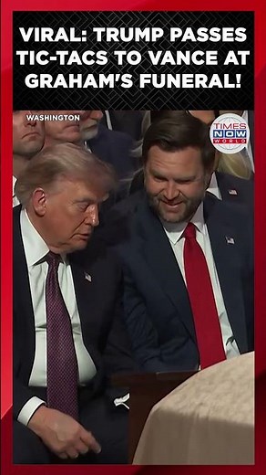 ON CAM: Trump Caught Passing Tic-Tacs to Vance & Bessent During Lindsey Graham's Funeral
