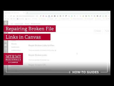 Repairing Broken File Links in Canvas