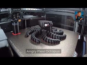 Watch this angry flexi octopus come to life through a 3D printing time lapse 🐙