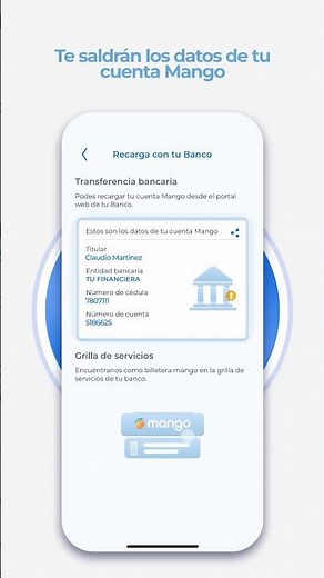 Recarga con tu Banco - Billetera Mango