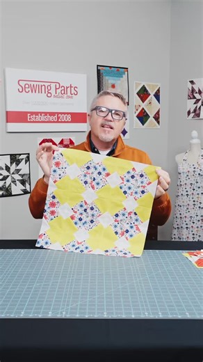 Sewing Parts Online on Instagram: "“X’s from Little Corners” quilt block tutorial is live! 🧵✨ Bob’s showing how to turn those scrap HSTs into crisp little X’s by adding white corners, then mixing the new blocks together for a fresh, clean pattern—easy, scrappy, and super satisfying. If you try it, tag us or drop a pic in the comments—we’d love to see your version! And if you’re local and want to shop scraps, background fabrics, or just say hi, our in-person store is at 115 West Christi Drive in
