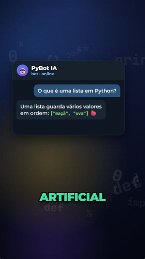 Crie um bot do Telegram que responde com inteligência artificial rodando no seu computador, de graça. O passo a passo: token no BotFather, Ollama com o modelo llama3.2 e o código em Python com python-telegram-bot. Quer aprender a criar esse bot e outros projetos em Python? Conheça o Curso de Python Completo no link da bio. #python #programação #telegram #inteligenciaartificial #ollama