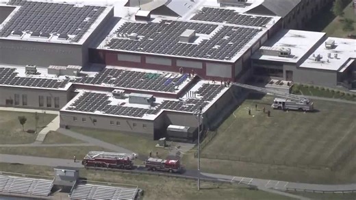 Solar panel fire on Lunenburg Middle-High School roof disrupts first day back
