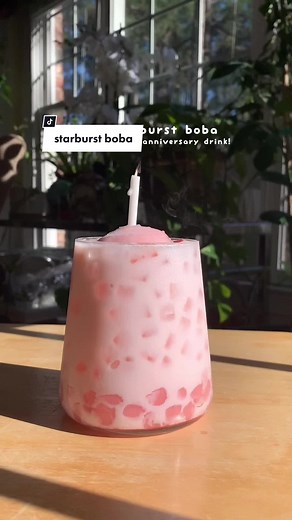 Celebrating My TikTok Birthday with Starburst Boba and Strawberry Milk