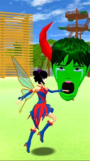 Reina Yuta and Mayu ran away in fear after seeing the ghost.#viral #sakuraschoolsimulator