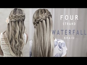 Four (4) Strand Waterfall Braid | Prom and Wedding Hairstyle | DIY tutorial