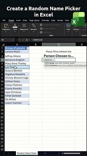 Excel's Random Name Generator (Perfect for Teachers & Teams!)
