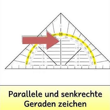 Parallele und senkrechte Linien mit dem Geodreieck zeichnen