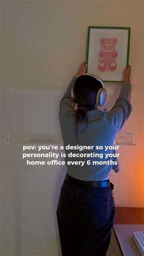 designer decorating their home office again just to feel something