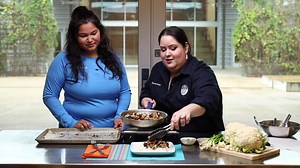 Let's show some love for our February Harvest of the Month: Cauliflower! 😍👩‍🌾​ Join CNP Special Programs manager Elizabeth Molina and Farmer Nicole Ozuna from IDEA Quest Academy as they cook up this month's recipe: Sticky Sesame Cauliflower! 😋 Watch to learn how to make this tasty side dish: | IDEA Public Schools