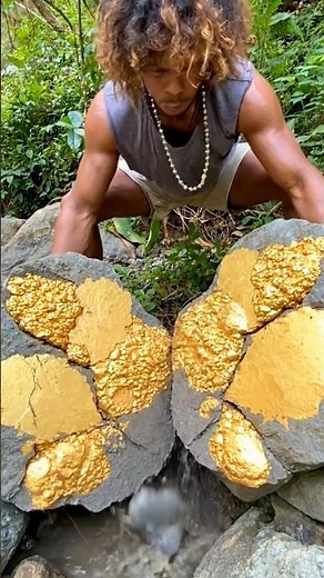 Big Jackpot,,These Two Men Successfully Find a Super Luxurious Gold Nugget #golddiscovery #findgold