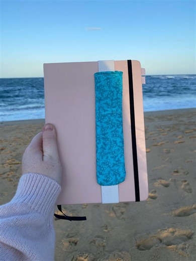 Elastic Journaling Bookmark With Pen Holder Pocket - Etsy