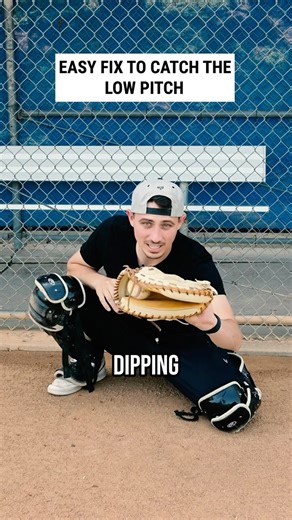 In need of a drill to fix dropping your elbow on low pitches? Here’s how to fix it! Start with your glove on the ground and focus on DRIVING🚘 that elbow UP⬆️ to finish the catch. Let me know if this helps! #baseball #softball | Catching Made Simple