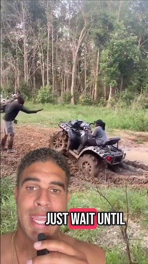 Guy crashes four wheeler and goes viral. #crash #accident