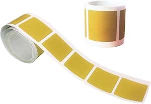 Gold Square Scratch Off Stickers - 1.5 in (3.81 cm) | Roll of 100 Stickers