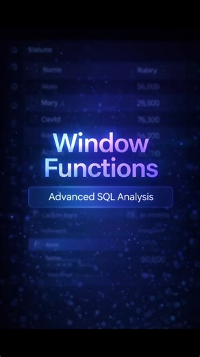 SQL Window Functions Explained (No Data Loss Trick) #datascience #datanalytics