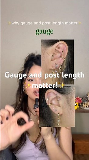 Why #earring gauge and post length matter #earpiercing #piercing #piercings #earringslovers #pierced