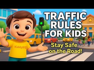Traffic Rules for Kids 🚦 Road Safety Lesson with KiddyXYZ | Learn Traffic Lights & Crossing Safely