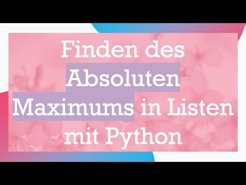 Finden des Absoluten Maximums in Listen mit Python