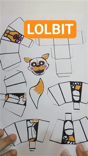 Making FNAF LOLBIT From Paper! #shorts #fnaf