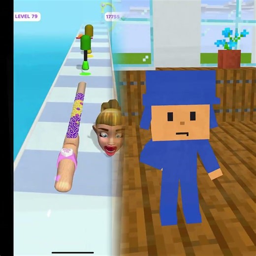 POCOYO JUEGA CON CAILLOU #shorts #minecraft #smilingcritters #minecraft