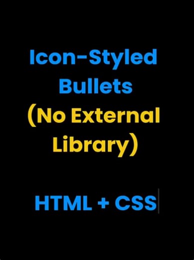 Icon-styled bullets using html css #htmlcss #coding #webdevelopment #fyppppppppppppppppppppppp