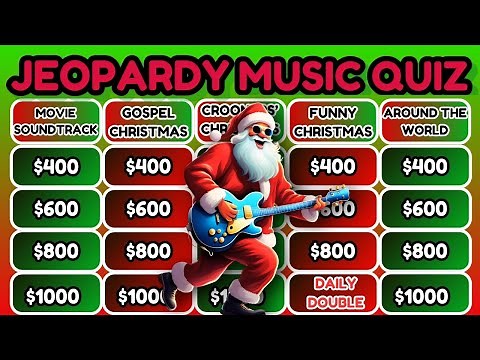 Music Jeopardy Challenge 🎵 Can You Guess These Songs? Christmas Music Quiz