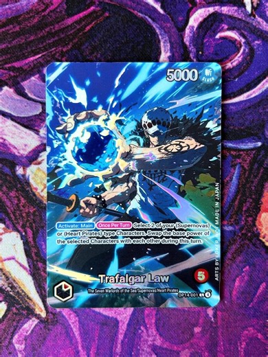 OP14 Law - One Piece TCG Custom Alt Art Leader *foil* & *emboss* - Etsy