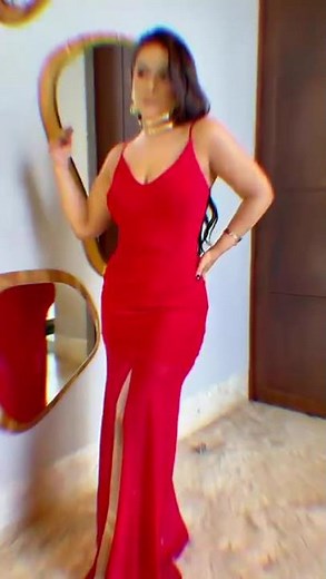 Vestido Vermelho Longo Feminino Em Tule Com Fenda E Bojo Elegância Para Festa