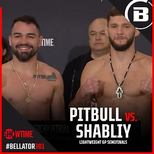 𝙁𝙞𝙧𝙨𝙩 𝙪𝙥: Former champ Patricky Freire takes on rising star Alexander Shabliy in the #BellatorLWGP semifinals. Who you got? 👊 #Bellator301 is LIVE NOW Showtime Sports 🇺🇸 / Combate 🇧🇷 | Bellator MMA