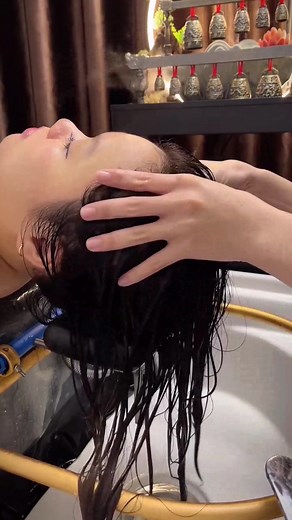 Super relaxing nourishing hair wash for Lisa's cute customer #lisanailspa #asmr | Carter Mila