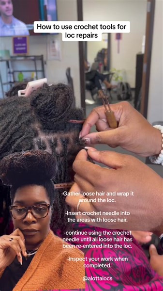 Crochet Needle Techniques for Loc Repairs