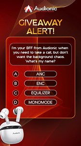 10K views · 178 reactions | Think you know the answer? Share your guess below for a chance to win! To Participate, follow the simple steps below:  FOLLOW our page  LIKE, SHARE, or SAVE this post  JOIN our Daily Competitions. #Audionic #AnniversarySale #Giveaways | Audionic - The Sound Master | Facebook